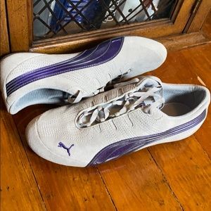 Ladies’ Gray Suede & Purple Puma Sz 8 Sneakers